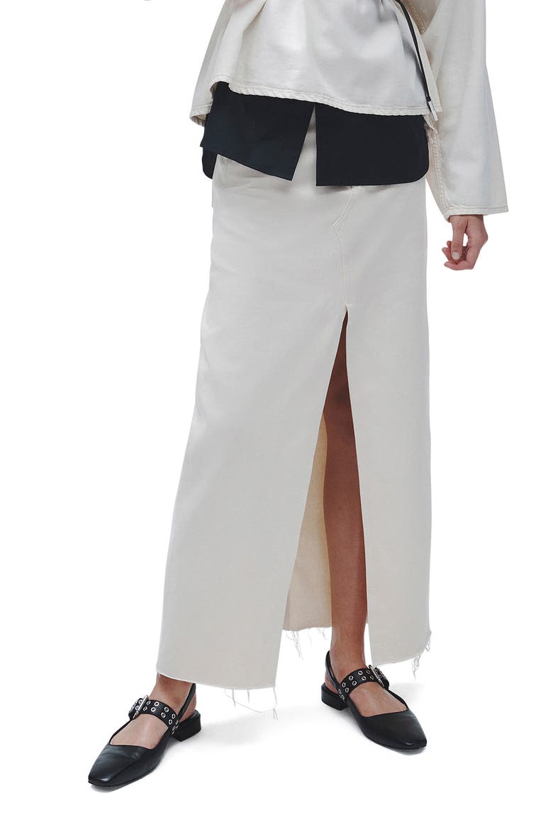 Avery Denim Maxi Skirt, Main, color, ECRU
