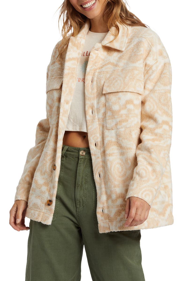 Billabong Happy Camper Oversized Shacket, Alternate, color, 
