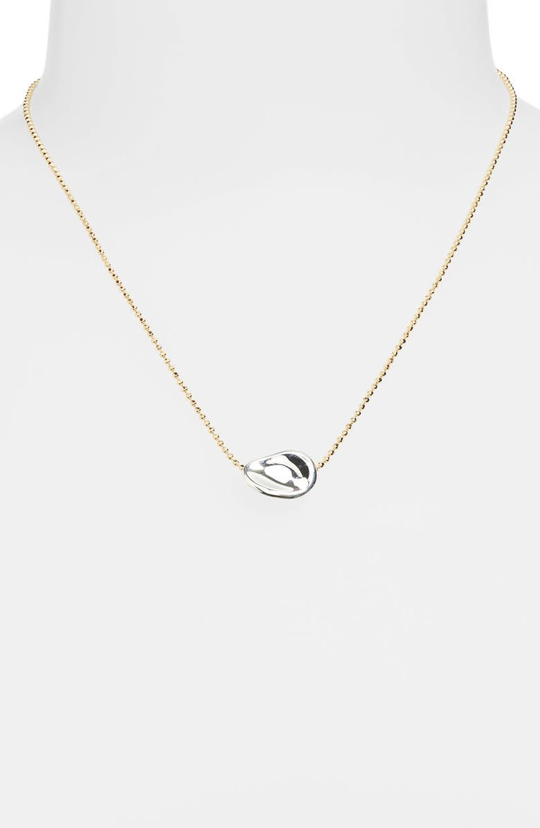 Argento Vivo Sterling Silver Oval Pendant Necklace, Alternate, color, 