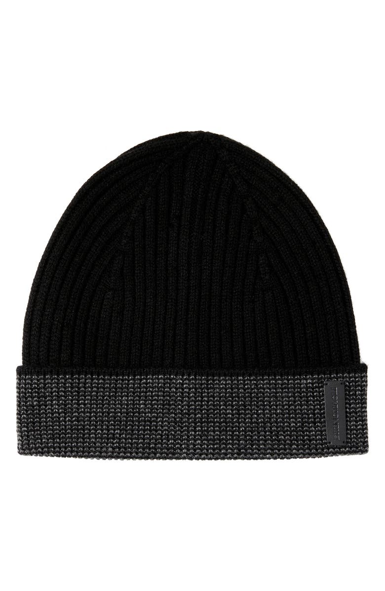 Bruno Magli Cashmere Rib Beanie, Main, color,