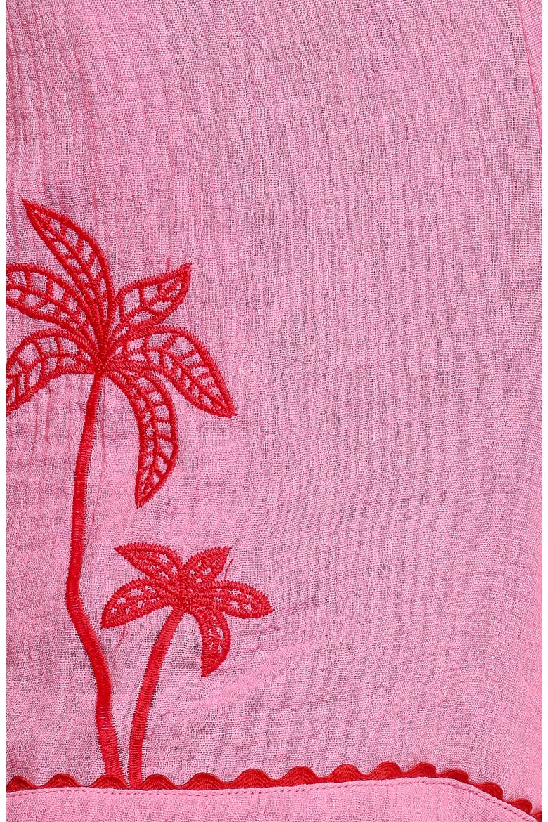 Catalina Embroidered Shorts, Alternate, color, PINK