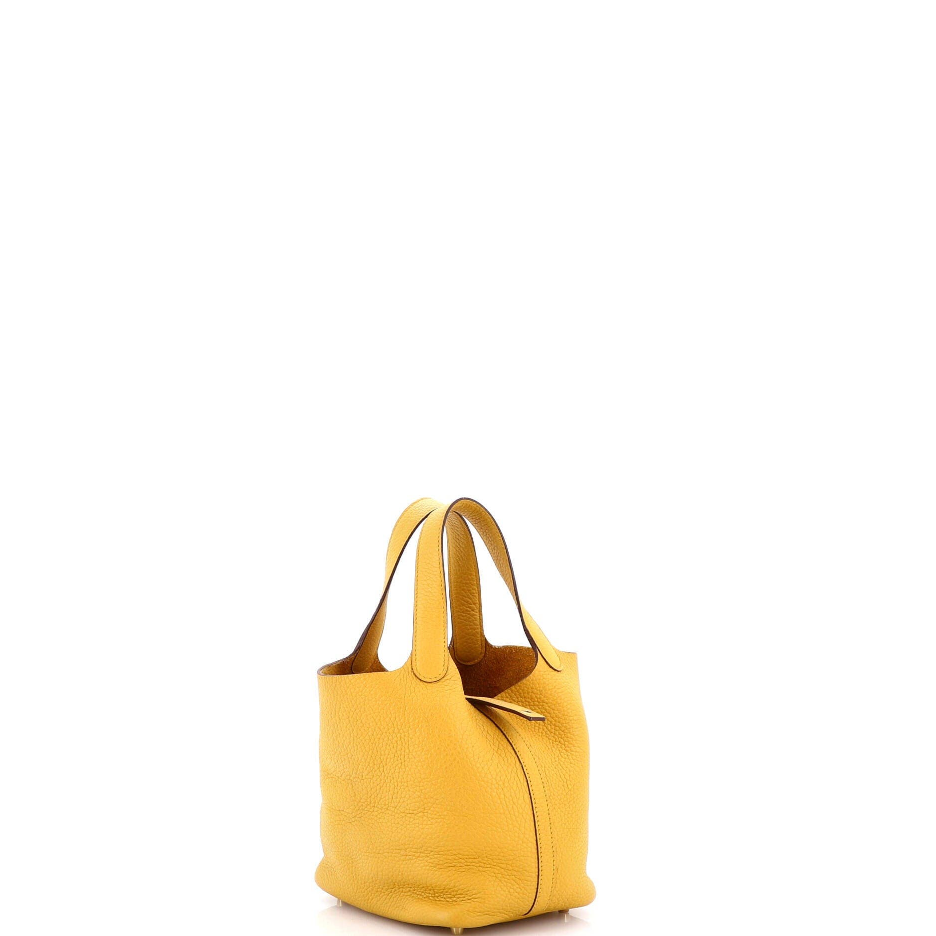 Pre-Owned Hermes Picotin Lock Bag Clemence PM, Alternate, color, Jaune Ambre