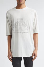 Rick Owens Temple Jumbo Graphic Cotton T-Shirt