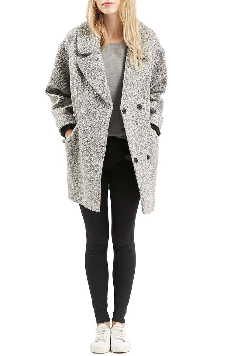 'Amelia' Slouch Coat, Alternate, color, GREY
