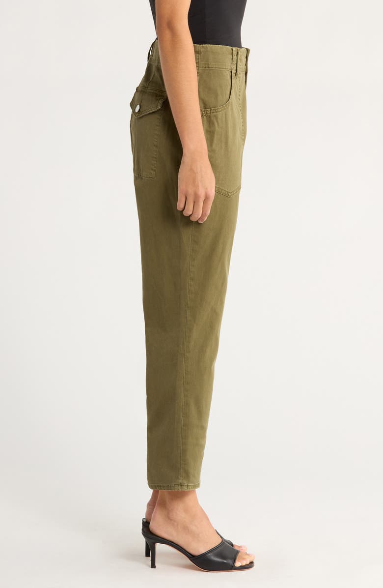 Veronica Beard Arya Crop Straight Leg Pants, Alternate, color, Army Green