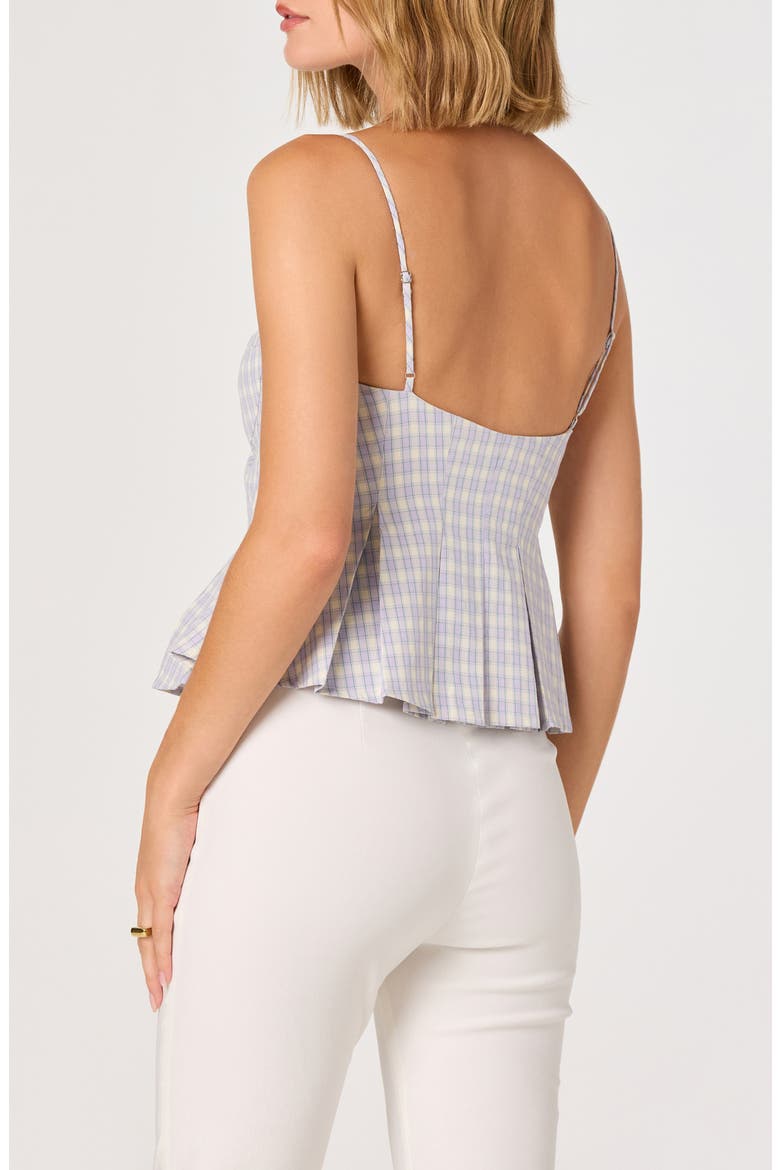 Lesly Check Cotton Blend Camisole Top, Alternate, color, PURPLE PLAID
