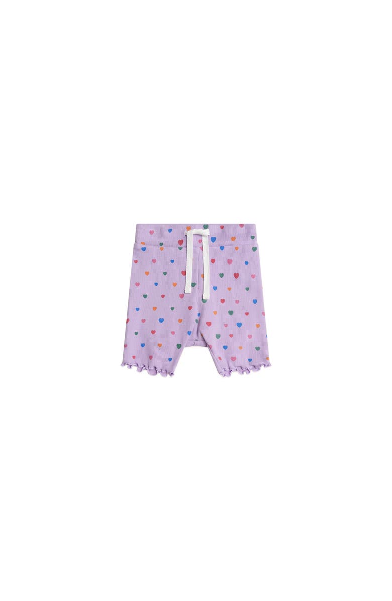Huxbaby I Heart Cake Rib Shorties, Main, color, Purple Rose