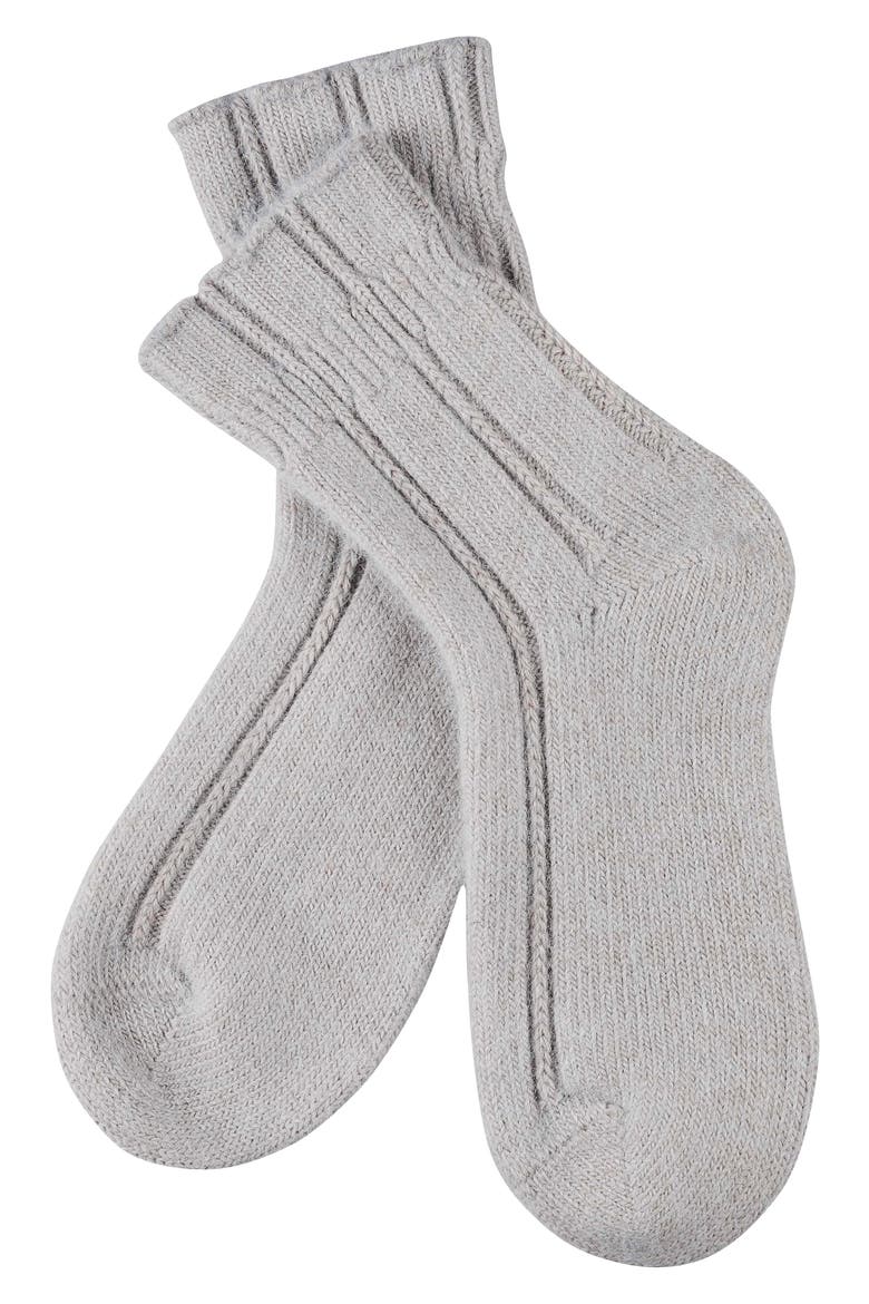 Knit Bed Socks, Alternate, color, SILVER