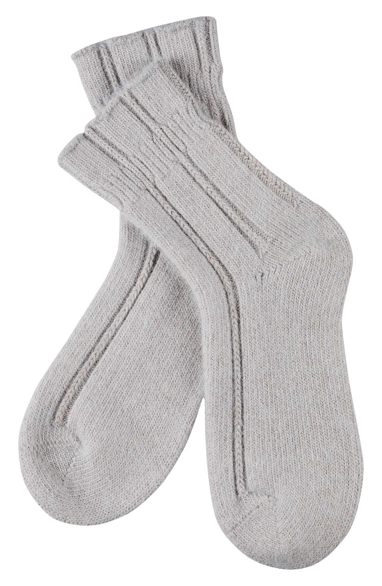 Falke Knit Bed Socks, Alternate, color, Silver