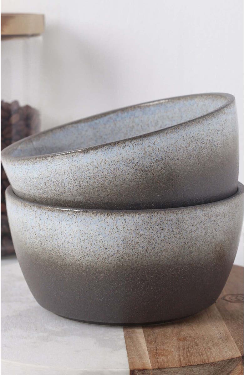 Stone Lain Vince Stoneware 4-Piece Bowl Set, Alternate, color, Gray-Green-Blue