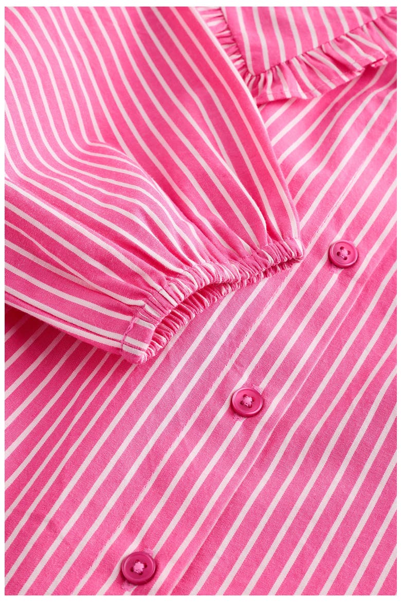 Kids' Cherry Ruffle Collar Cotton Top, Alternate, color, PINK