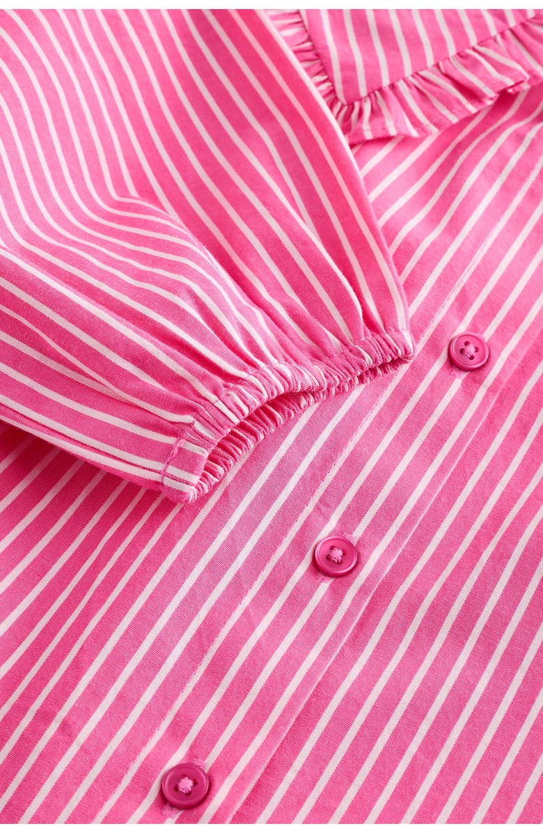 NEXT Kids' Cherry Ruffle Collar Cotton Top, Alternate, color, Pink