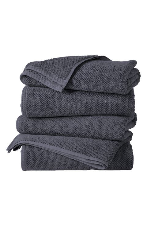 Cotton 4-Pack Textured Bath Towels