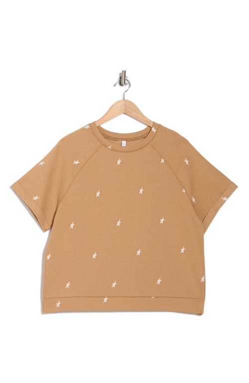 WISHLIST WISHLIST STAR EMBROIDERED TERRY TOP 