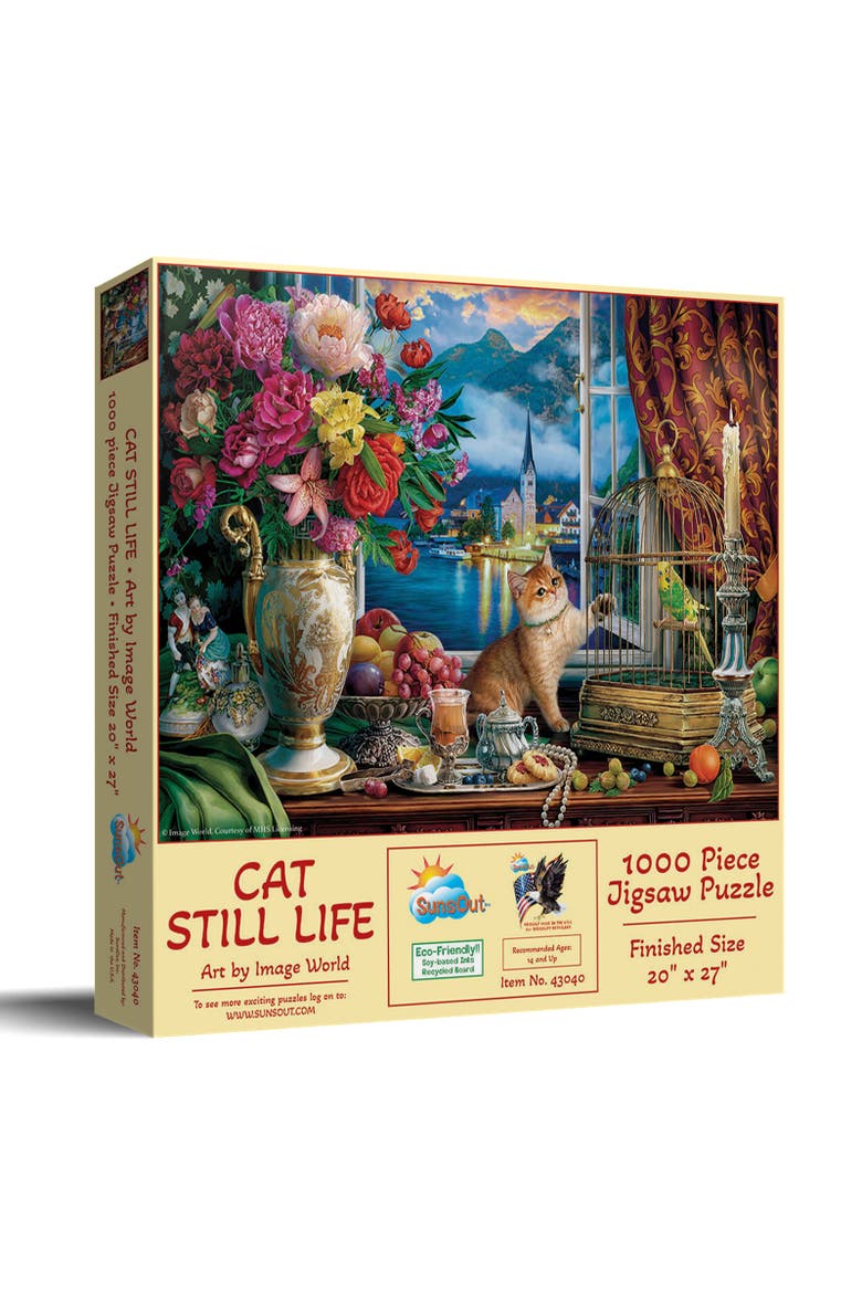 Cat Still Life 1000 piece Jigsaw Puzzle for Adults, Main, color, Multicolor