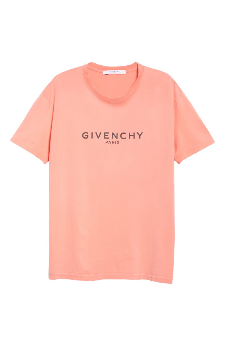 Givenchy Distressed Logo Tee, Main, color, 