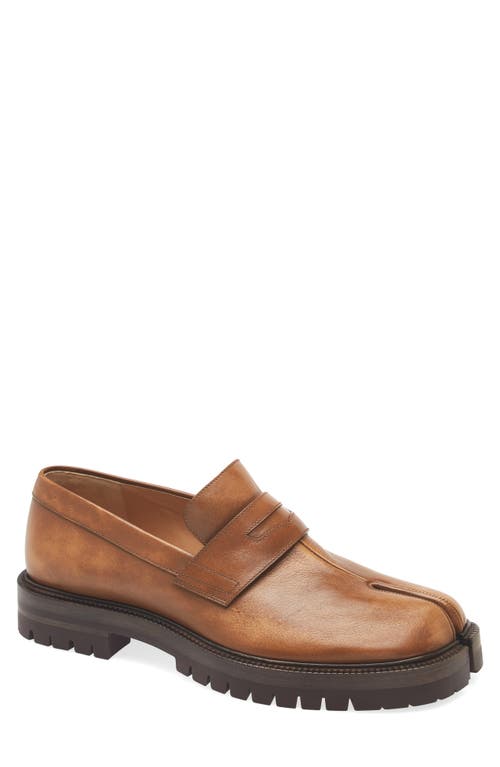 Maison Margiela Tabi County Penny Loafer In Safari Shade