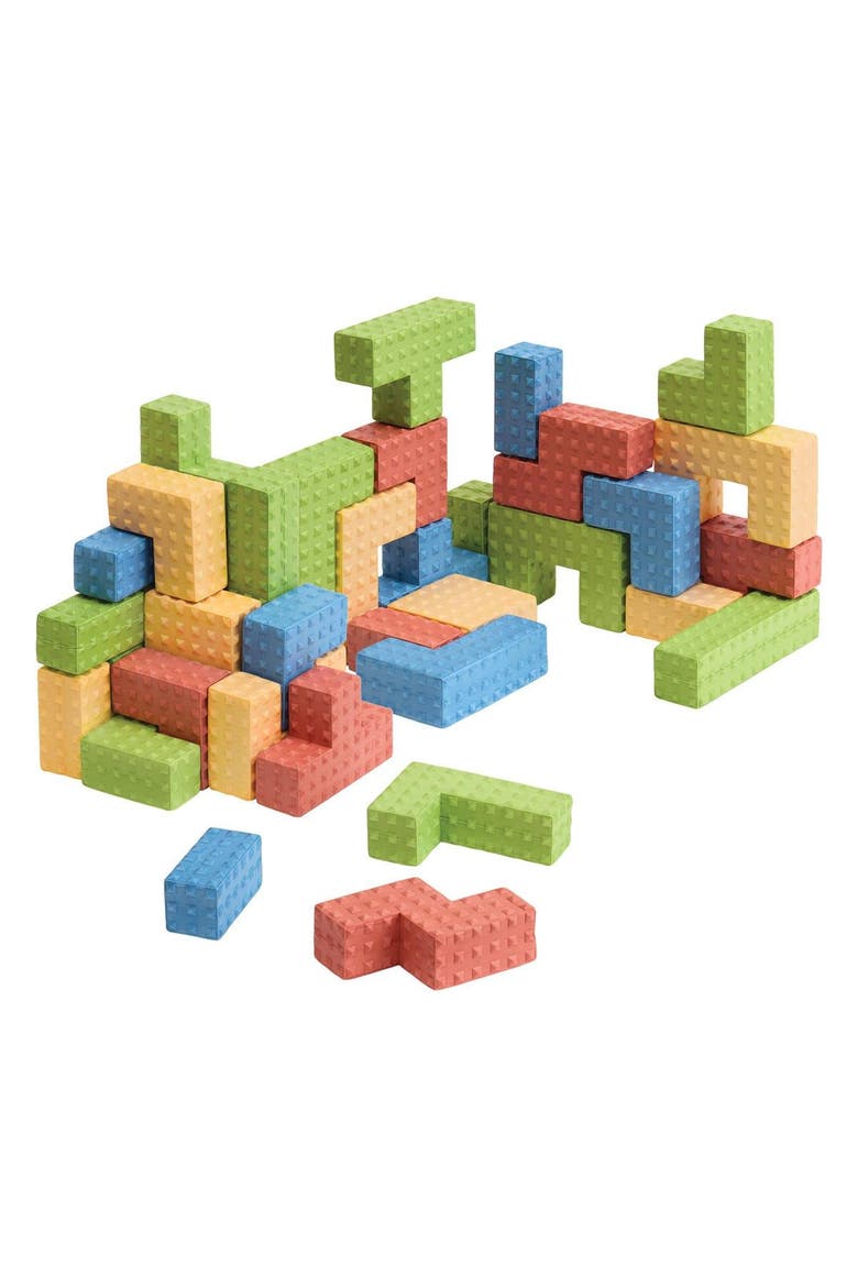 Textured Puzzle Blocks - 36 Pieces, Main, color, Multicolored