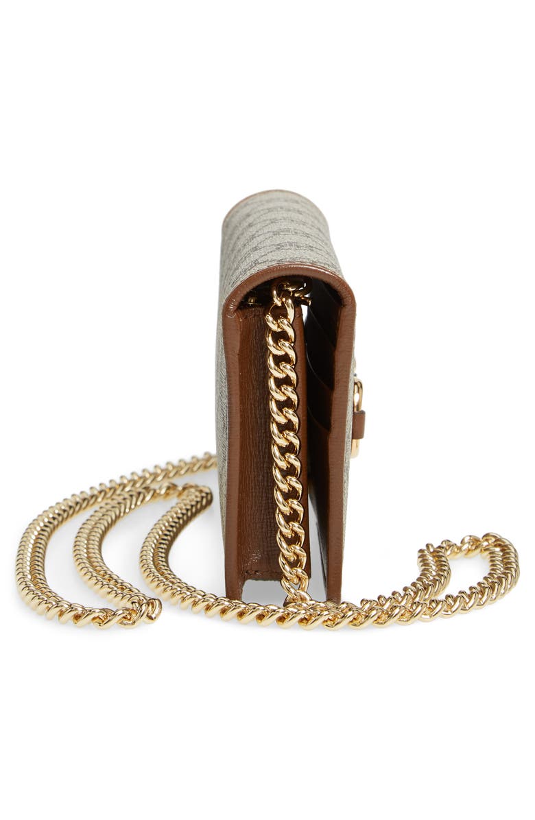 Gucci 1955 Horsebit GG Supreme Canvas Wallet on a Chain, Alternate, color, 