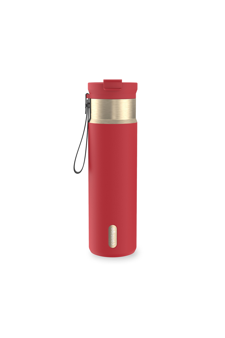 DualSip 24 oz Insulated Bottle with Carrying Strap and 2-Way Lid, Main, color, Goji Berry Champagne