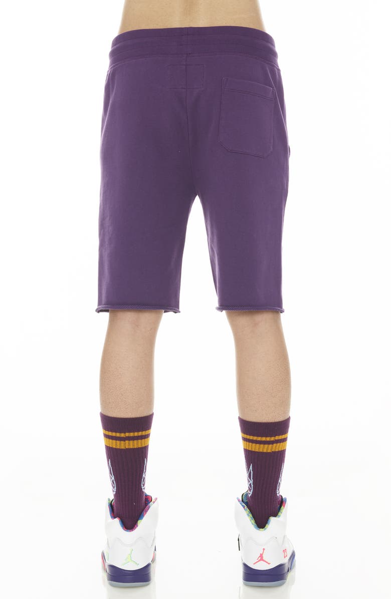 Cult of Individuality Cutoff Sweat Shorts, Alternate, color, Acai