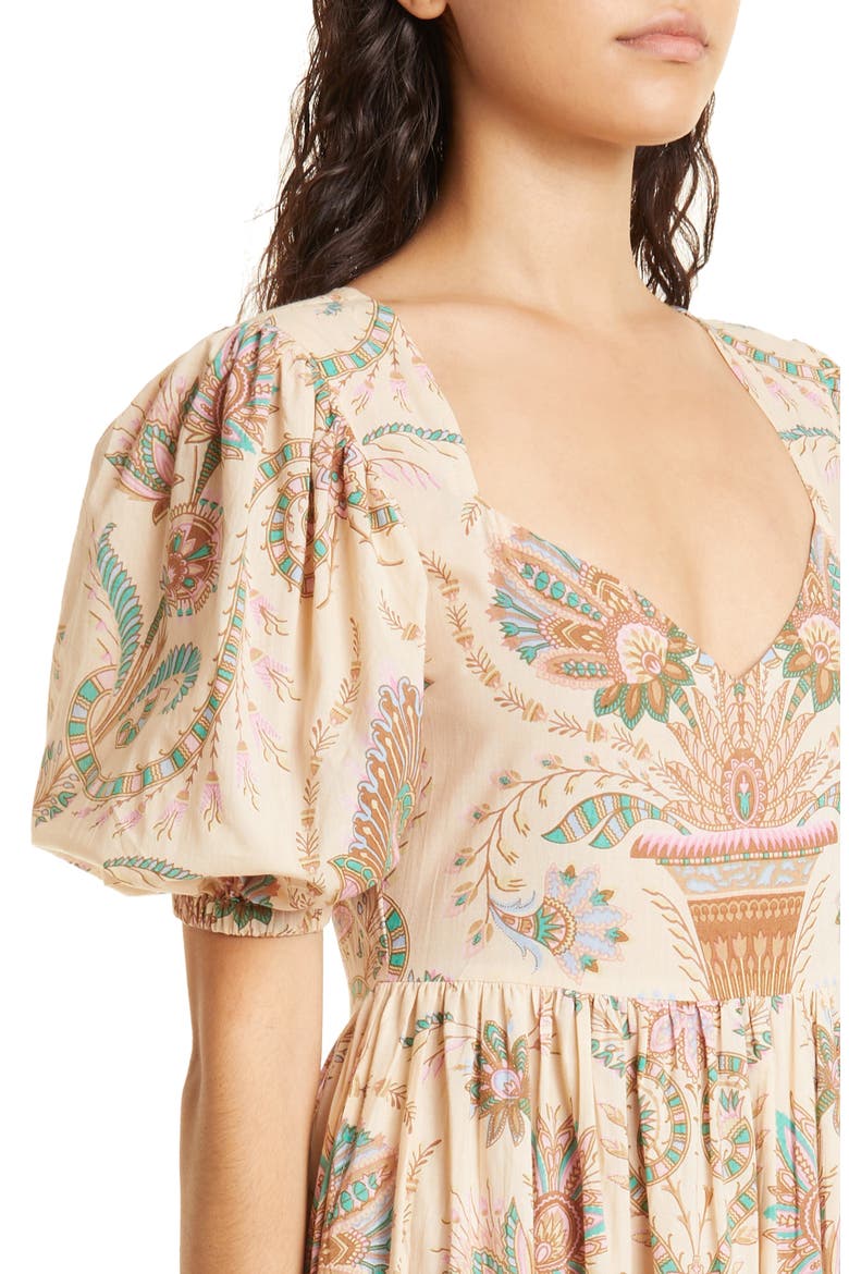 Maja Tiered Cotton Maxi Dress, Alternate, color, VERSAILLES