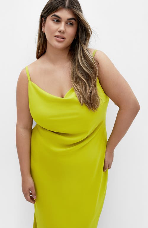 City Chic Sadie Midi Dress In Chartreuse