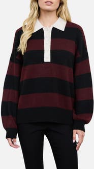 Blu Pepper Stripe Polo Sweater