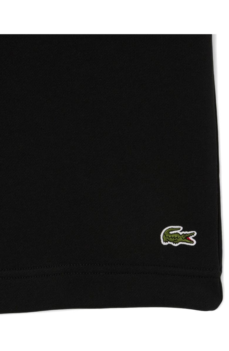 Lacoste Cotton Fleece Sweat Shorts, Alternate, color, Black