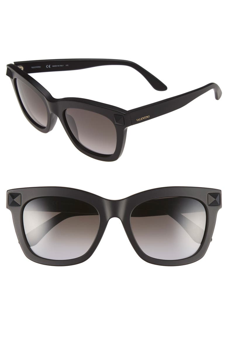 Valentino 'Rock Stud' 53mm Sunglasses, Main, color,