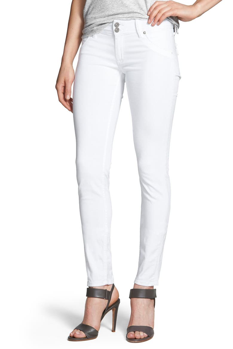 'Collin' Ankle Skinny Jeans, Main, color, WHITE