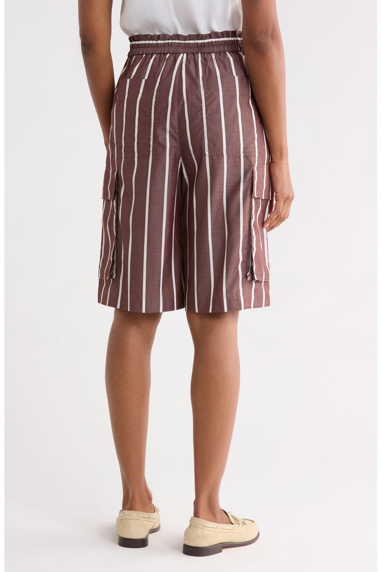 Victoria Stripe Shorts, Alternate, color, RUST WHITE STRIPE