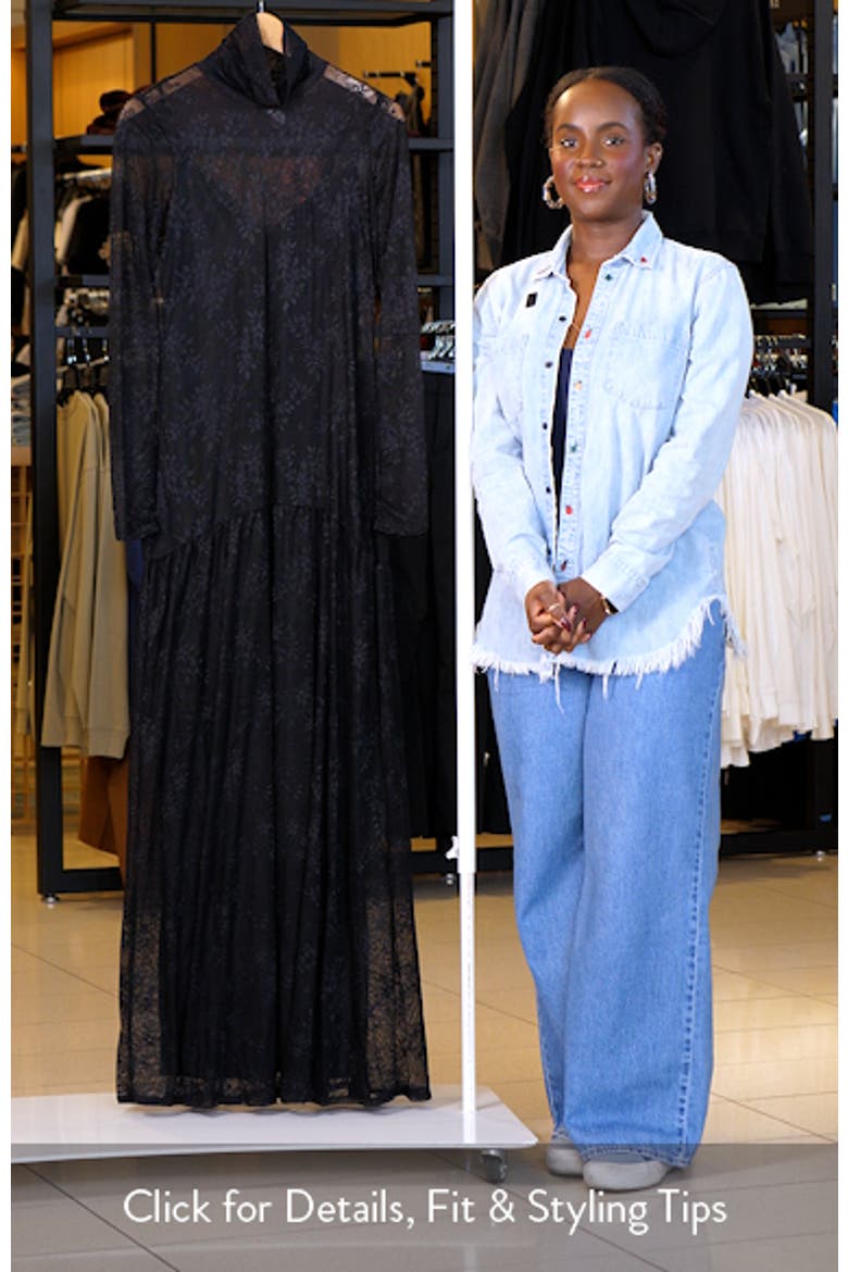 Billie Long Sleeve Sheer Lace Maxi Dress video