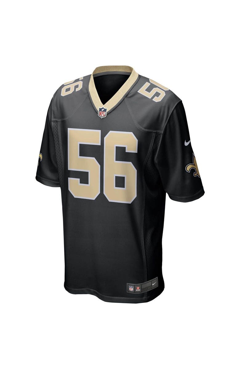 Nike Men's Nike Demario Davis Black New Orleans Saints Game Player Jersey, Alternate, color,