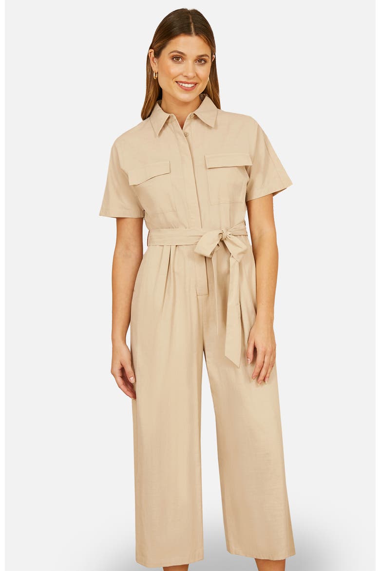 Utility Relaxed Fit Jumpsuit, Alternate, color, Stone