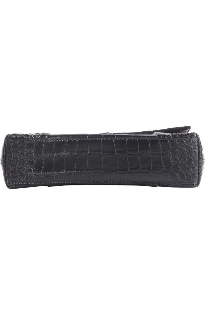 Balenciaga Extra Small Downtown Croc Embossed Leather Shoulder Bag, Alternate, color,