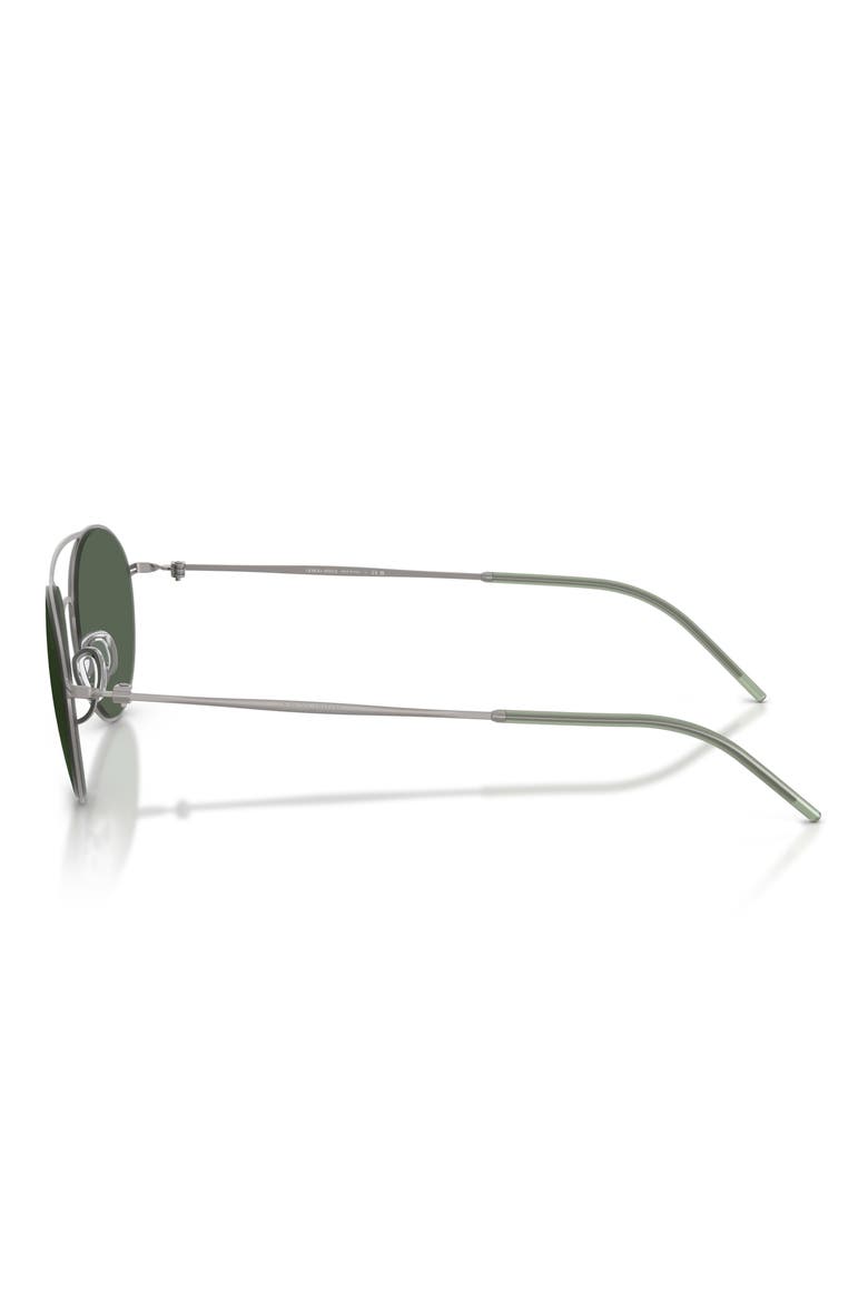 48mm Round Sunglasses, Alternate, color, MATTE GUNMETAL / DARK GREEN