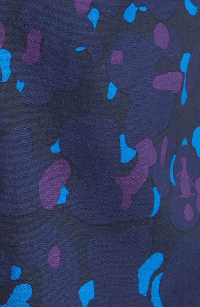 Original Penguin Slim Fit Camo Print Short Sleeve Button-Down Shirt, Alternate, color, 