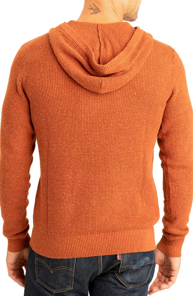 Threads 4 Thought Trim Fit Waffle Knit Henley Hoodie, Alternate, color, Monarch