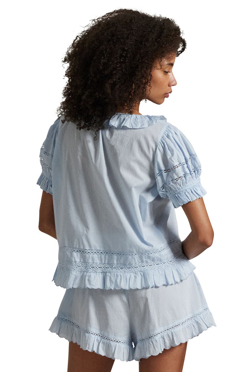 Polo Ralph Lauren Lace Detail Cotton Short Pajamas, Alternate, color,