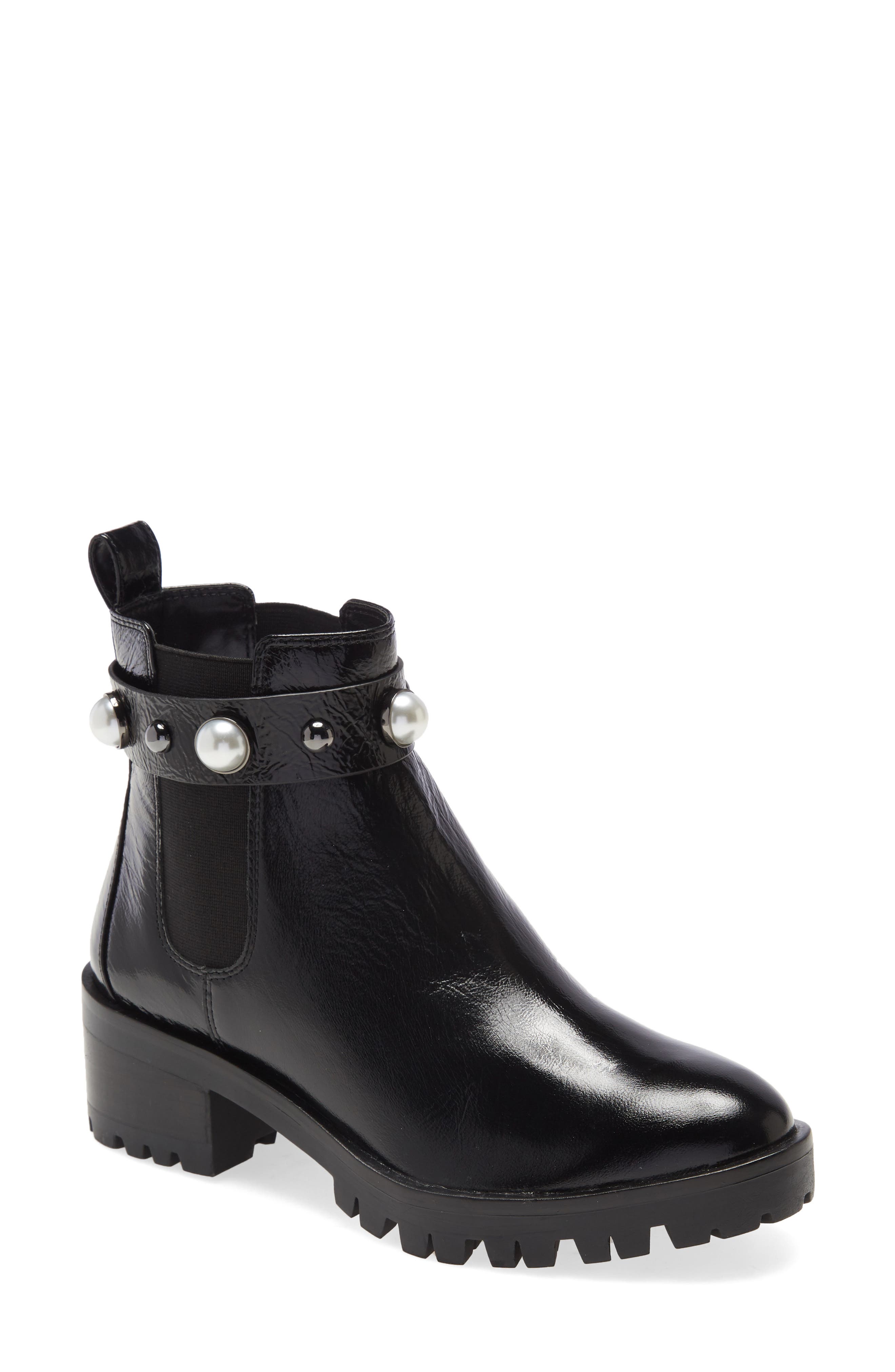 KARL LAGERFELD PARIS Pola Studded Chelsea Bootie, Main, color, 