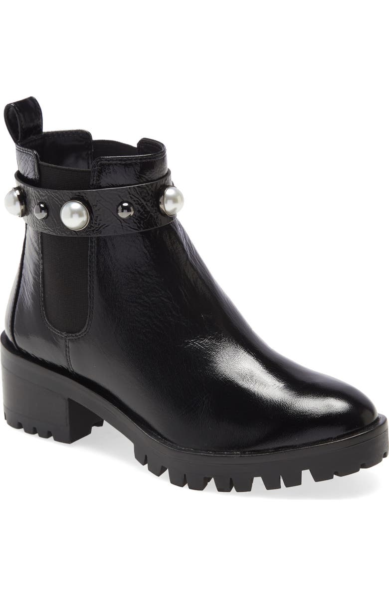 KARL LAGERFELD PARIS Pola Studded Chelsea Bootie, Main, color,