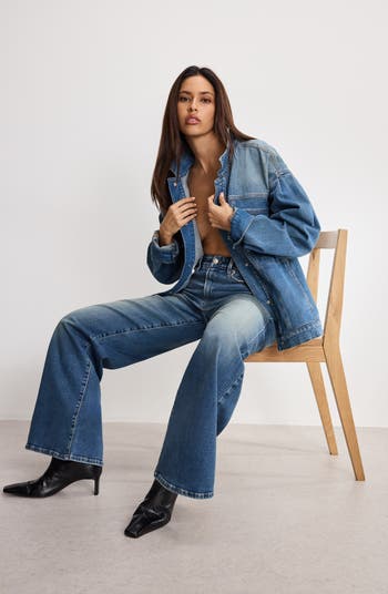 Good Waist High Waist Wide Leg Palazzo Jeans