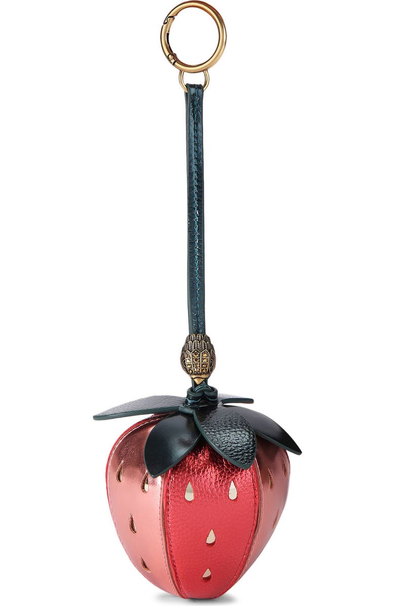 Kurt Geiger London Strawberry Leather Charm, Main, color,