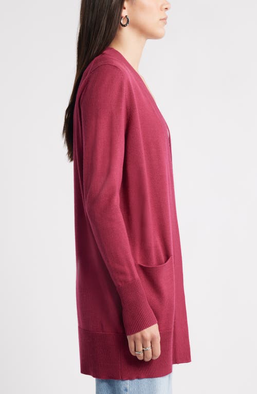 Caslonr Caslon(r) Everyday Open Front Cardigan In Red