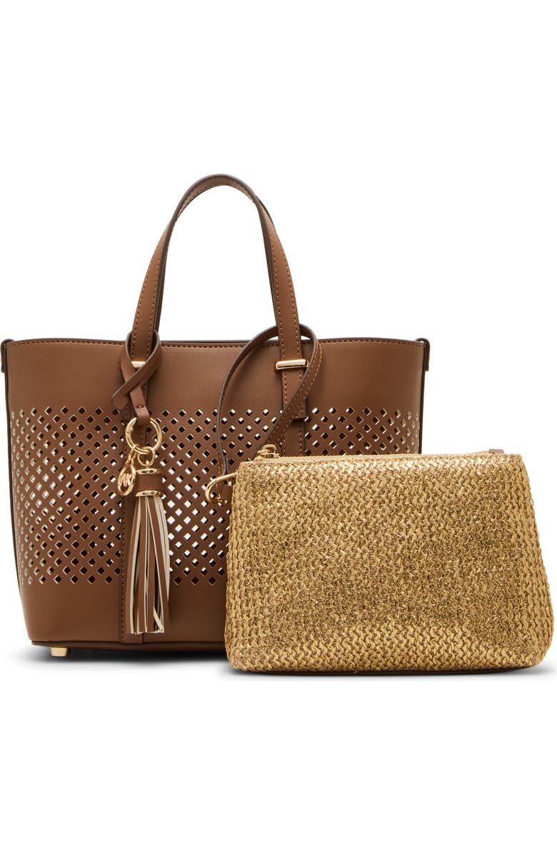 Anne Klein Mini Perforated Tote Bag, Alternate, color,