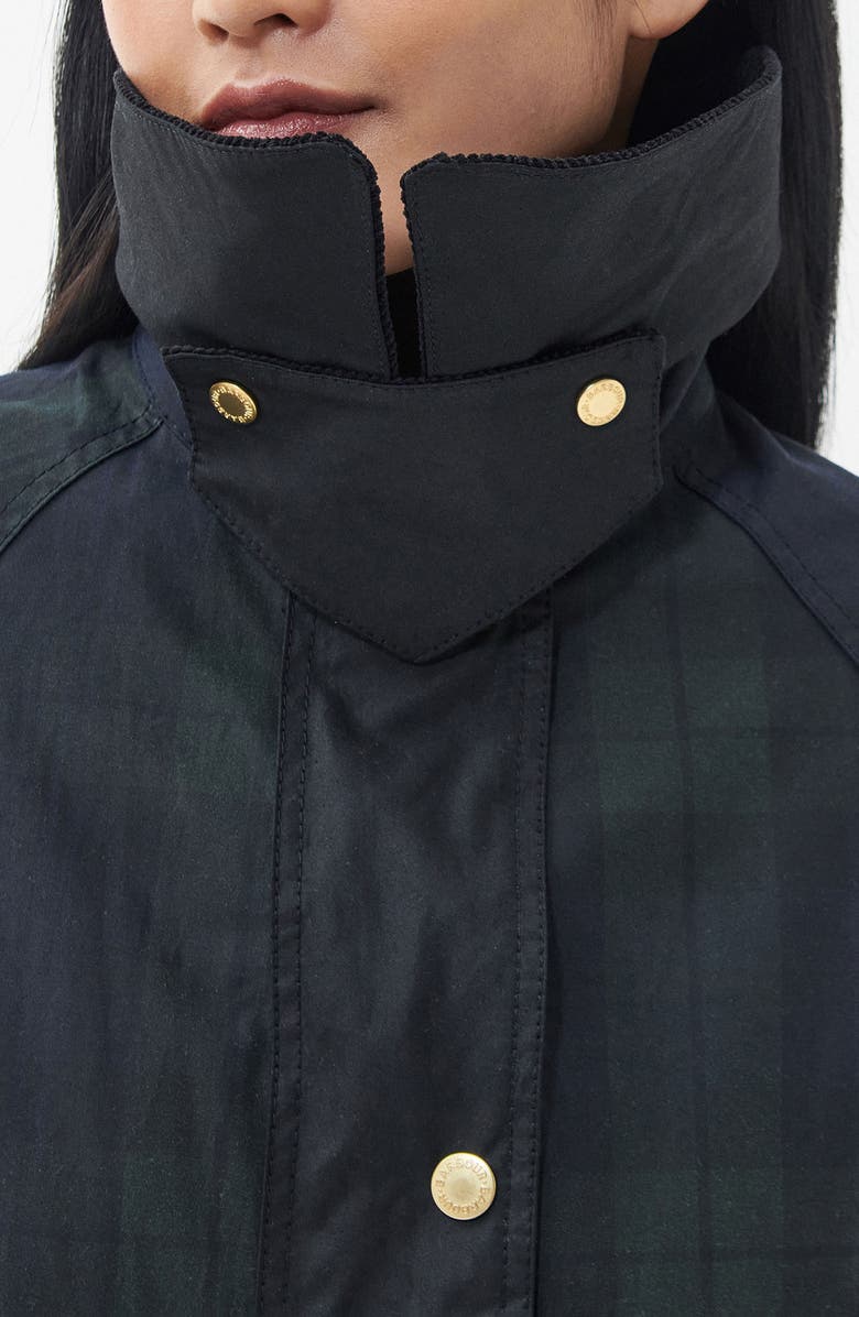 Barbour Printed Townfield Waxed Cotton Jacket, Alternate, color,