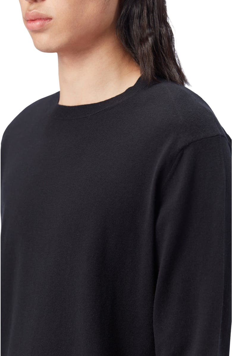 GOBI Mongolian Cashmere Cotton Silk Cashmere Sweater, Alternate, color, Black