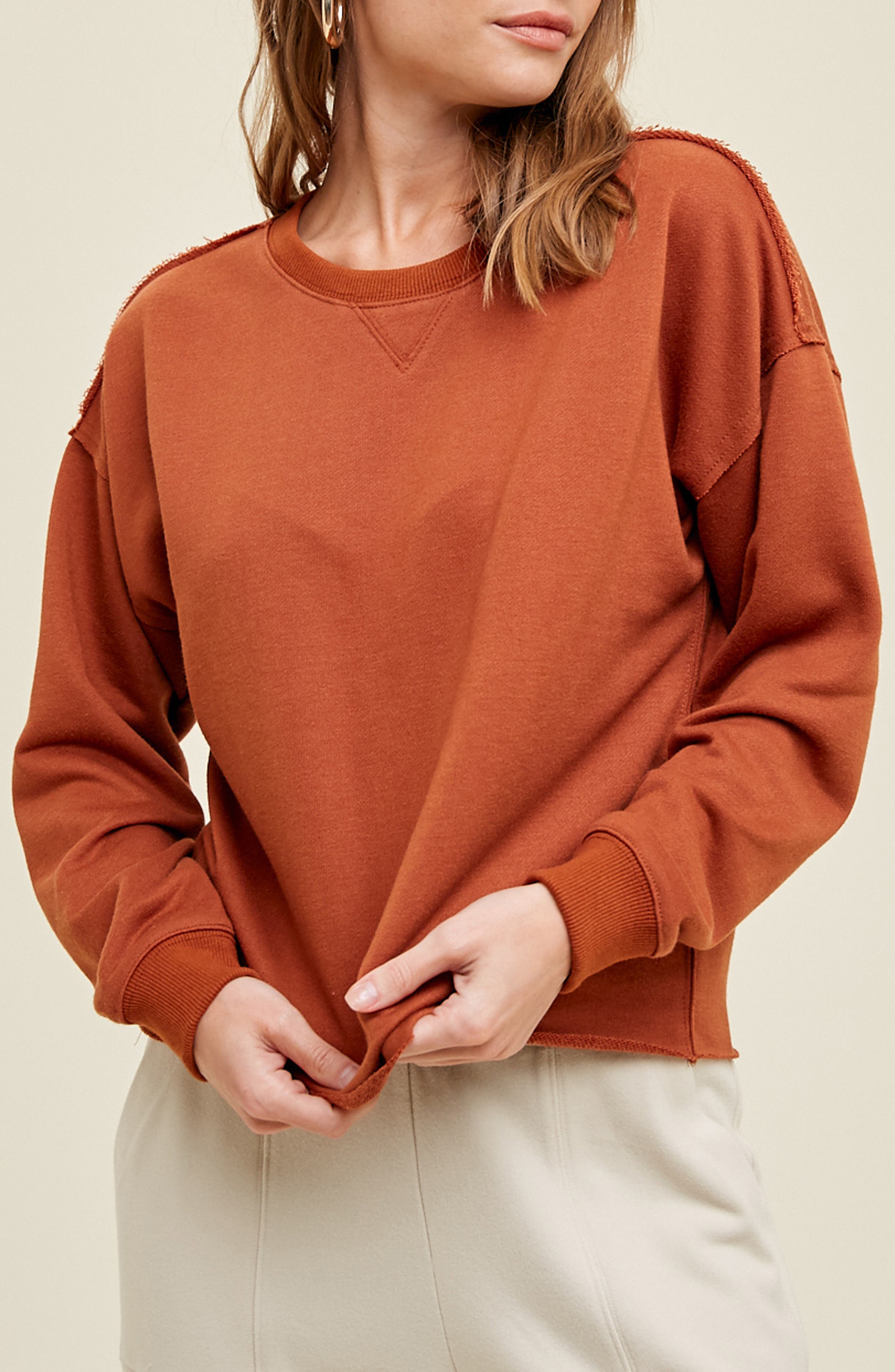 WISHLIST French Terry Knit Top