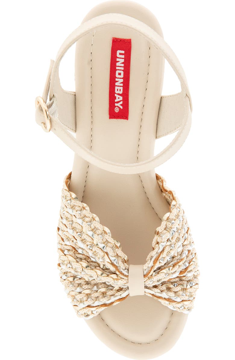 UNIONBAY Aluna Wedge Sandal, Alternate, color, Natural Crochet